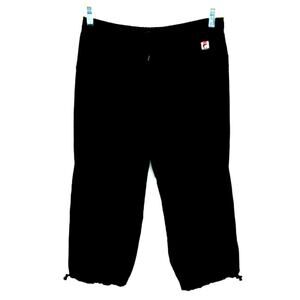 Fila Sport Capri Medium Cropped Workout Sporty Performance Jogger Pants Yoga
